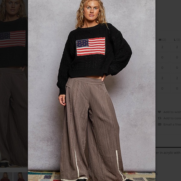POL “ Greta “ POL Sweater with Flag and Stud Detail - Picture 5 of 6